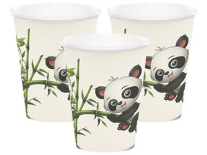 Pack 6 Uds Vaso De Cartón Con Diseño Panda