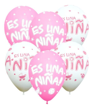 Pack 6 Uds Globos De Látex / Es Una Niña / Es Un Niño / Baby