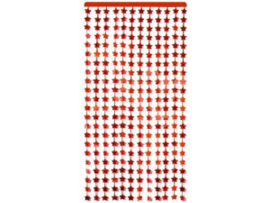 Cortina De Papel Metalizado Con Silueta De Estrellas