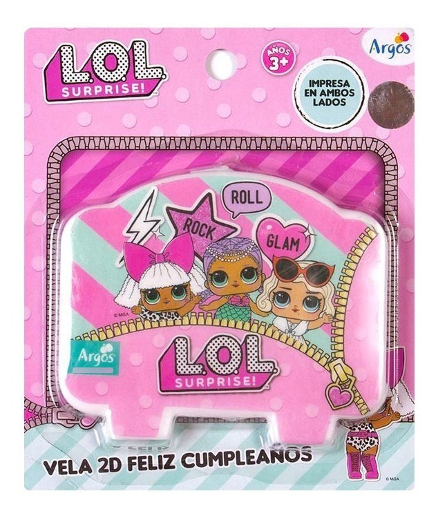 Vela Para Decoración De Torta Con Motivo Lol Surprise 2 D