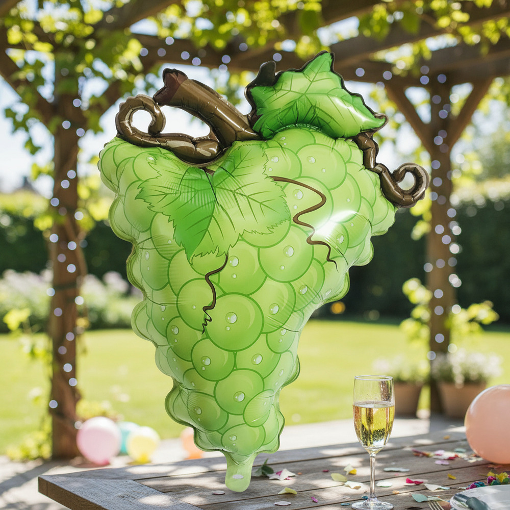 Globo Metálico Con Forma De Fruta Uva - Imagen 2