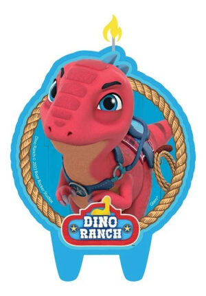 Vela Para Decoración De Torta Con Motivo Dino Ranch