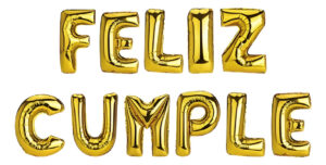 Set De Globos Decoración Frase Feliz Cumple