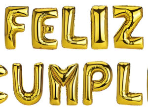 Set De Globos Decoración Frase Feliz Cumple