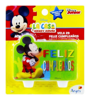 Vela Para Decoración De Torta Con Motivo Mickey Mouse 2 D