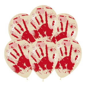 Pack 6 Uds Globos De Látex Con Diseño Halloween