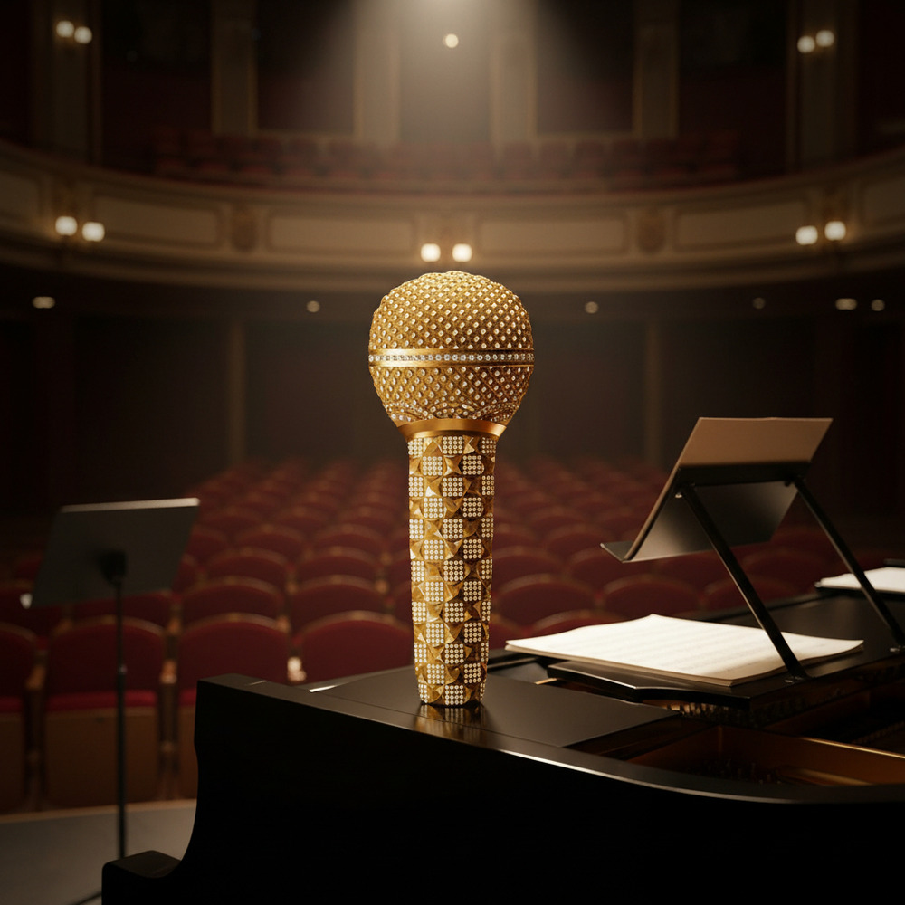 Globo Metálico Silueta Micrófono - Imagen 2