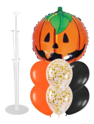 Set Globos Decoración 7 Uds Halloween + 1 Base Para Globos