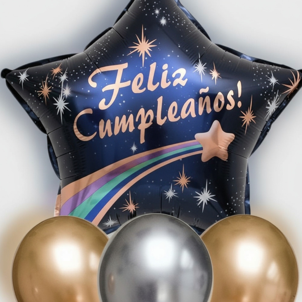 Set De Globos Decoración 7 Uds Especial Feliz Cumpleaños - Imagen 4