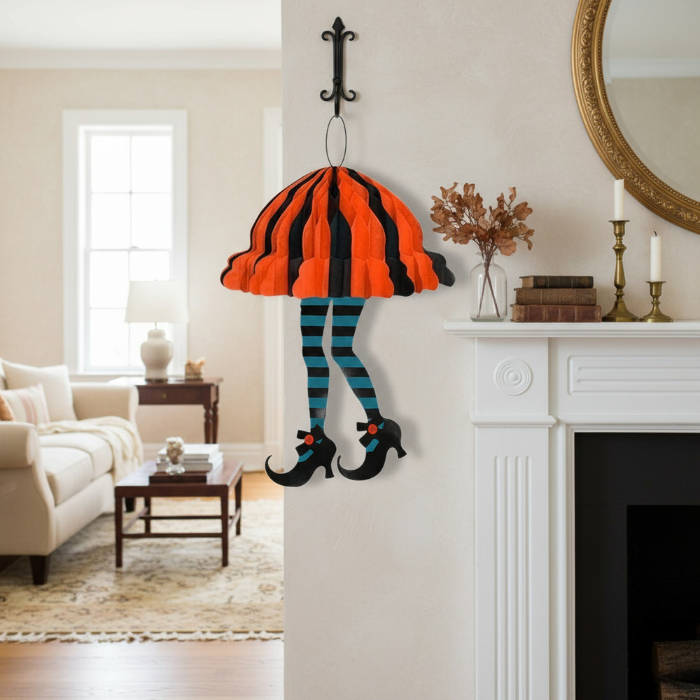 Adorno Para Decoración / Halloween / Silueta Bruja Tacón