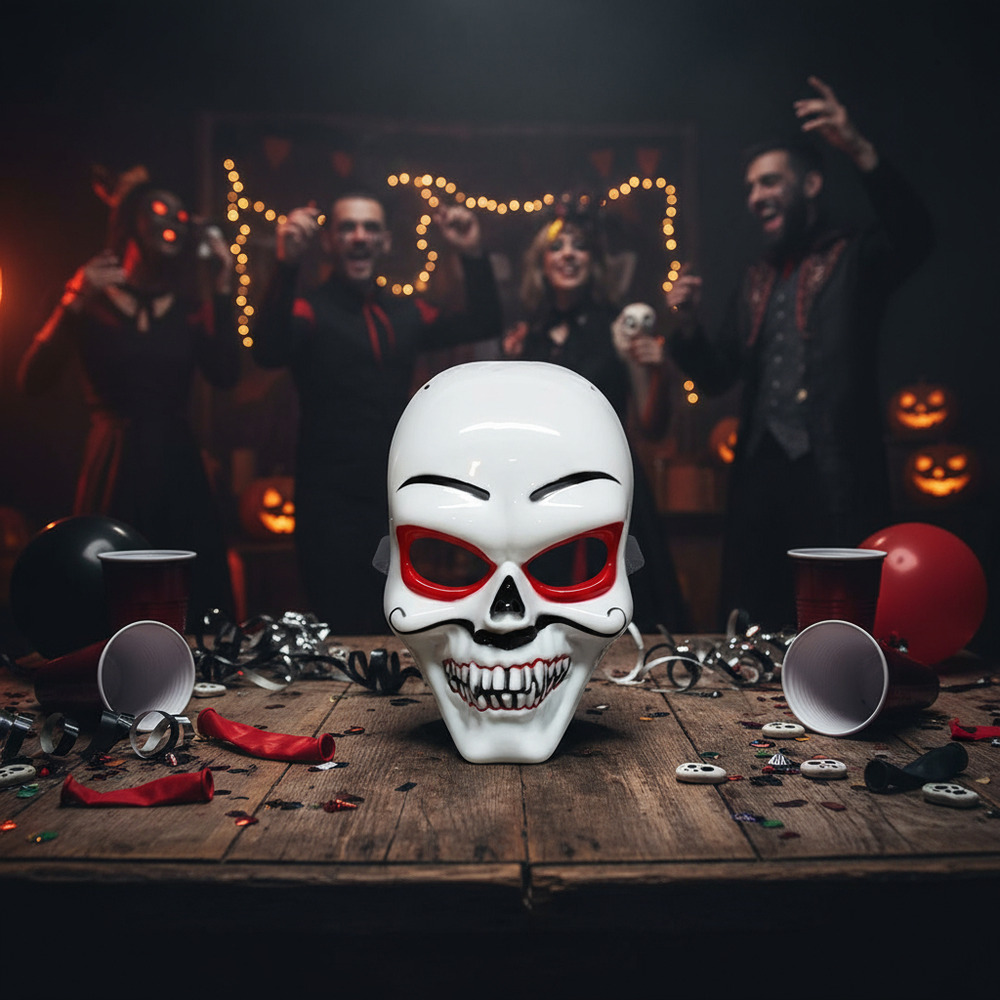 Mascara Para Tu Disfraz / Calavera Mostacho - Imagen 2