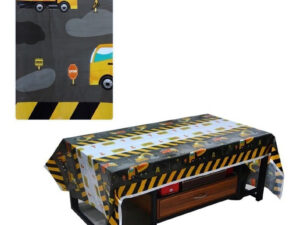 Mantel Plástico Decoración Rectangular Motivo Camiones