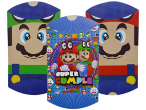 Pack 6 Uds Cajas Para Dulces / Cotillón / Motivo Super Mario