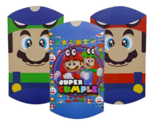 Pack 6 Uds Cajas Para Dulces / Cotillón / Motivo Super Mario