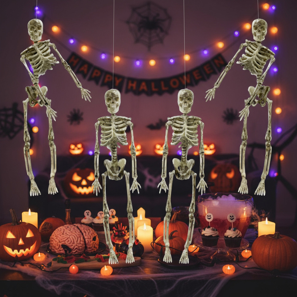 Pack 4 Uds Esqueleto Decoración Halloween - Imagen 2