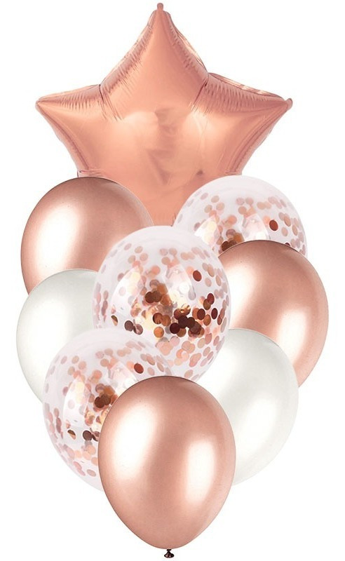 Set De Globos Decoración 9 Uds Estrella + Inflador - Imagen 16