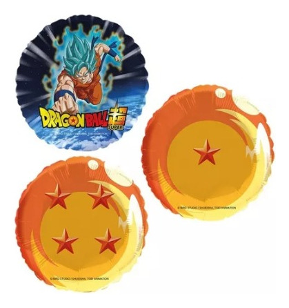 Pack 3 Uds Globos Metálicos Diseño Dragon Ball - Imagen 2