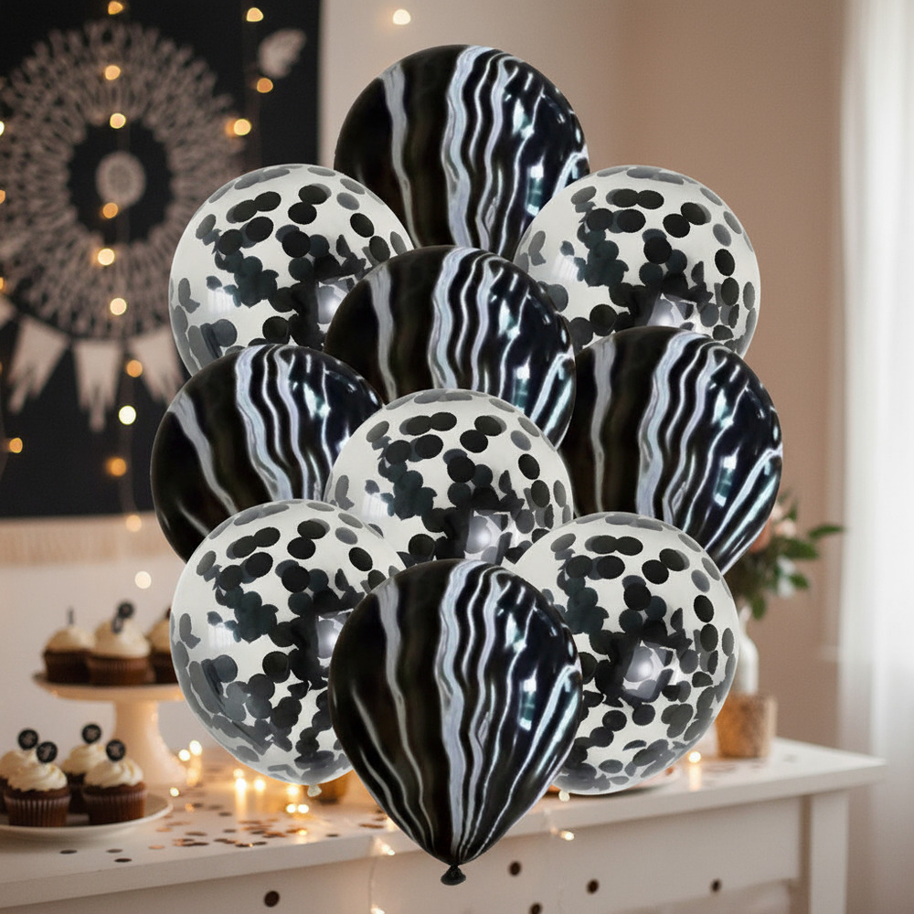 Pack 10 Uds Globos Látex Diseño Agata + Confeti - Imagen 5