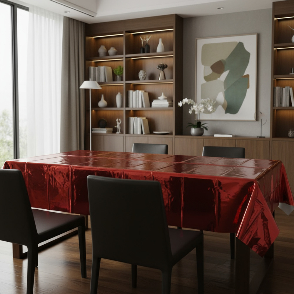Mantel Metalizado Para Decoración De Mesa Rectangular - Imagen 7