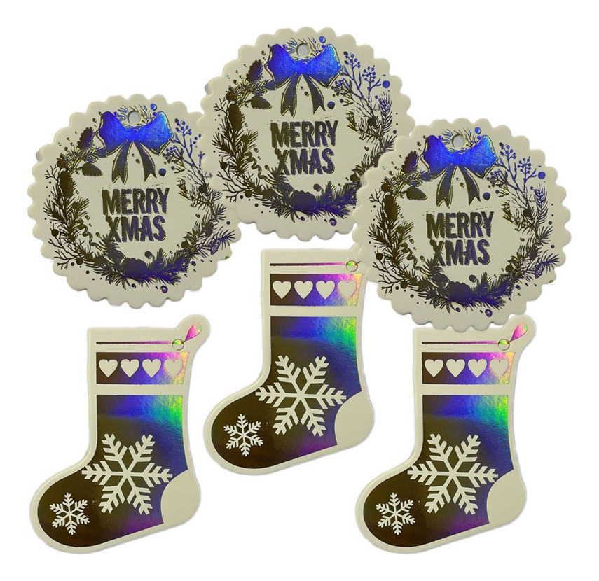 Pack 12 Uds Tarjetas Para Regalo Motivo Navidad