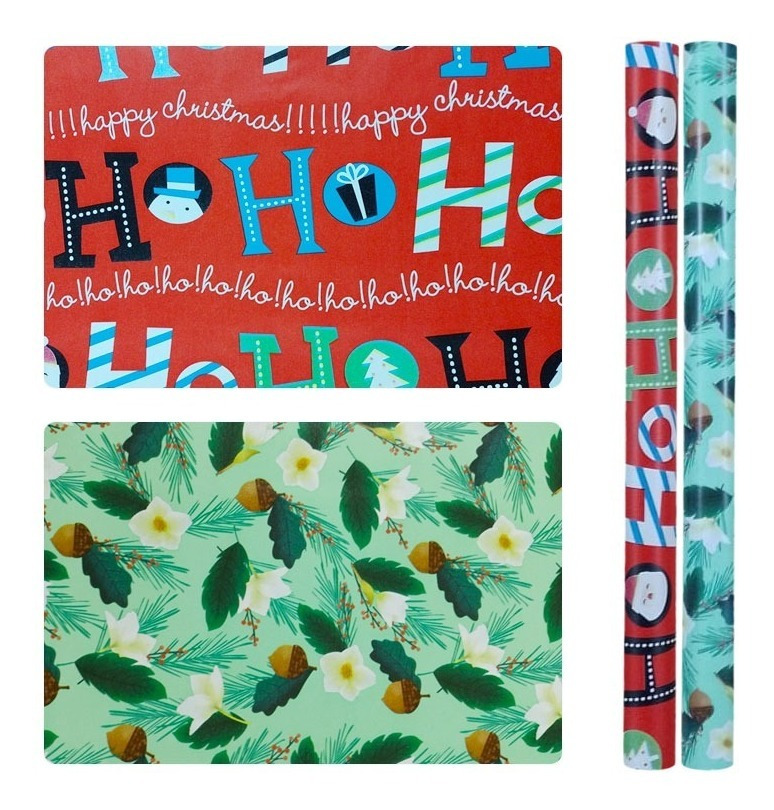 Pack Rollo Papel De Regalo / Diseños Navideños Para Navidad - Imagen 5