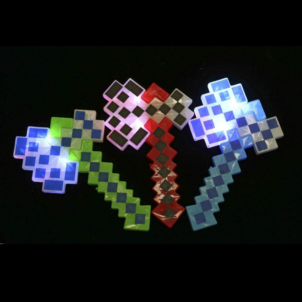 Hacha Con Luz Led Y Musica / Minecraft - Imagen 6