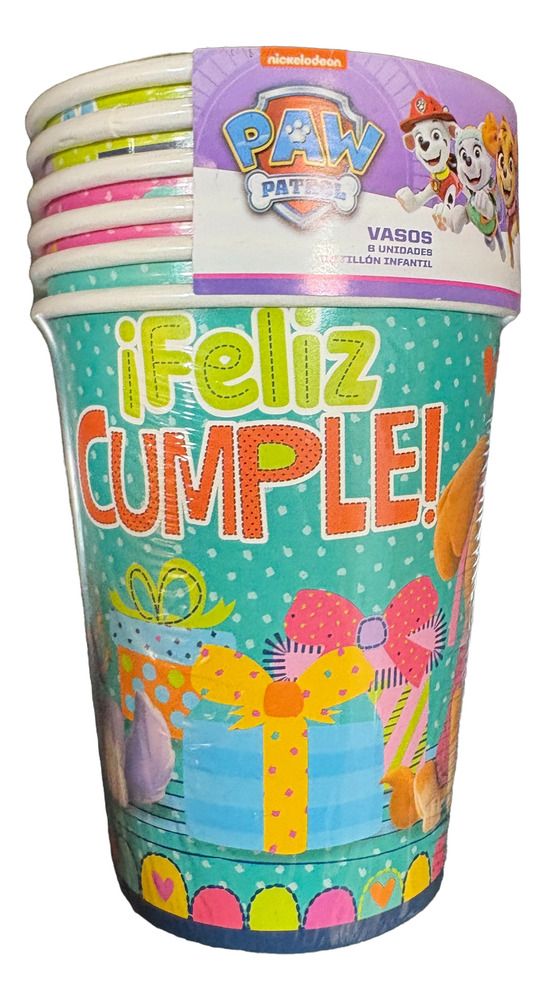 Pack 6 Uds Vaso De Cartón Con Diseño Paw Patrol - Imagen 5