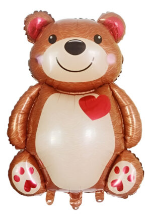 Globo Metálico Decoración Animal Oso Silueta Grande