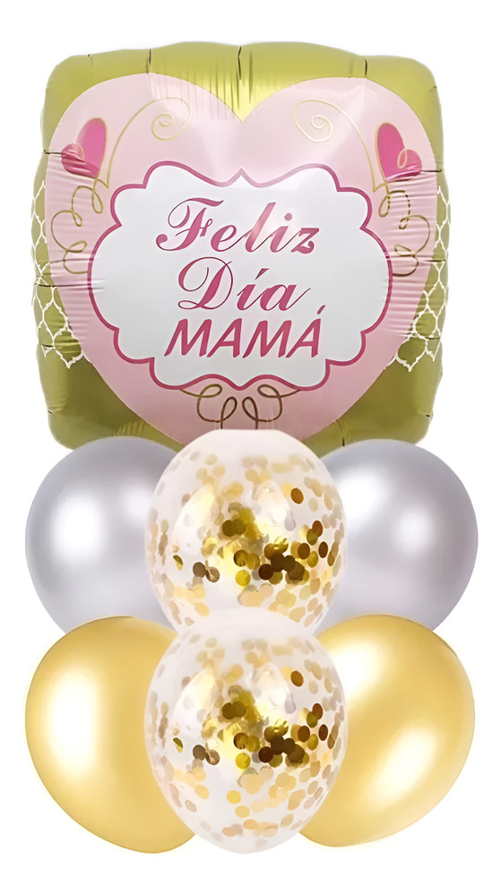 Set De Globos Decoración 7 Uds Especial Feliz Día Mama