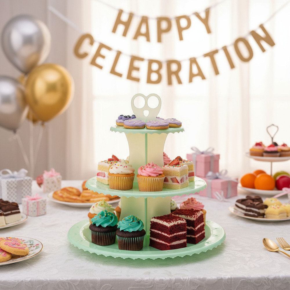 Base / Pedestal / Soporte Para Postres Cupcakes 3 Niveles - Imagen 11