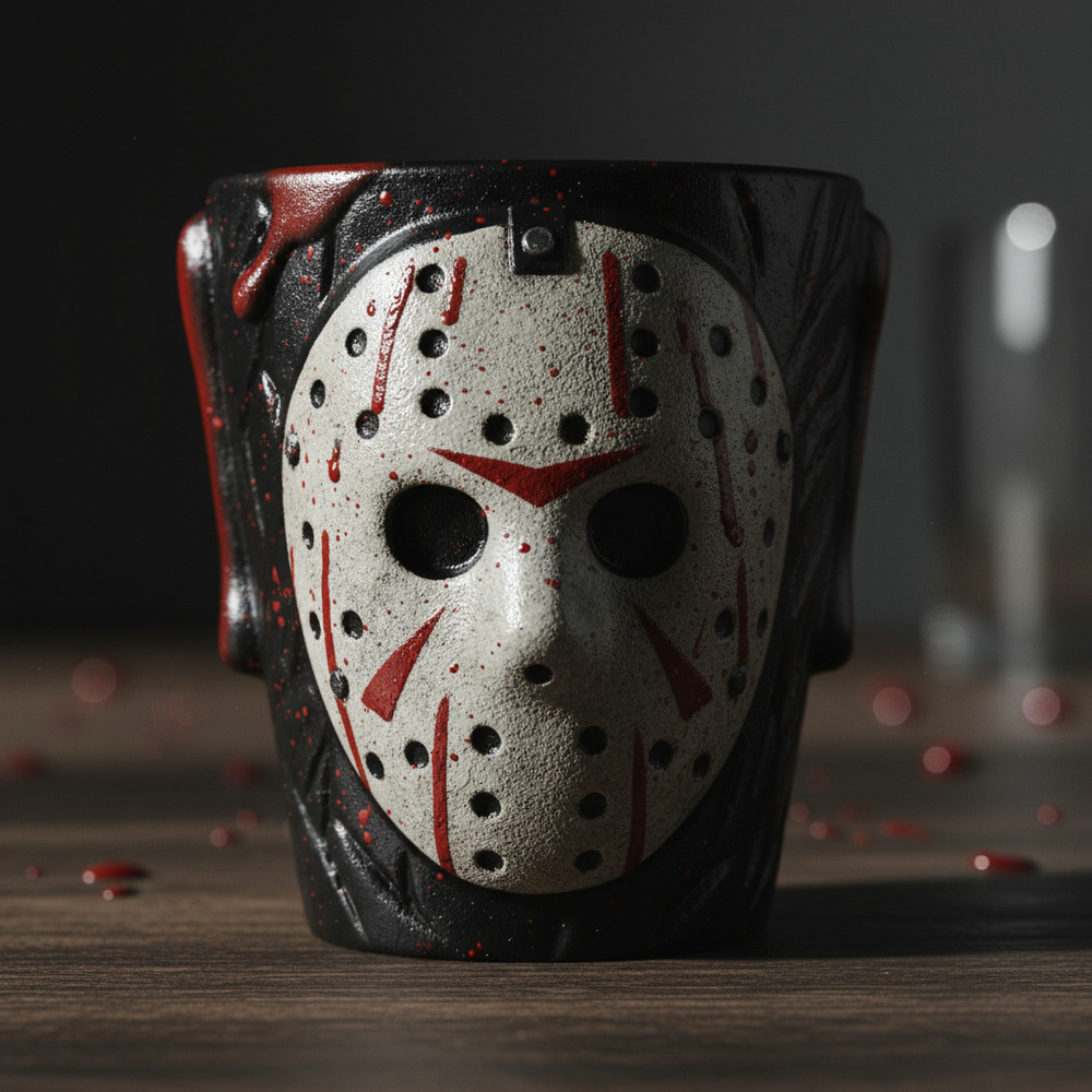 Pack 2 Uds Vaso Shot / Decoración Halloween / Diseño Jason - Imagen 3