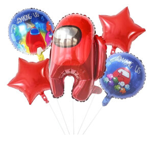 Set De Globos Decoración 5 Uds Motivo Among Us