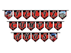Guirnalda Para Decoración Fiesta Motivo Miraculous Ladybug