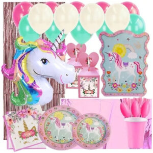 Set De Cumpleaños + Piñata Unicornio