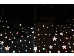 Mantel Metálico Para Decoración Rectangular Con Estrellas