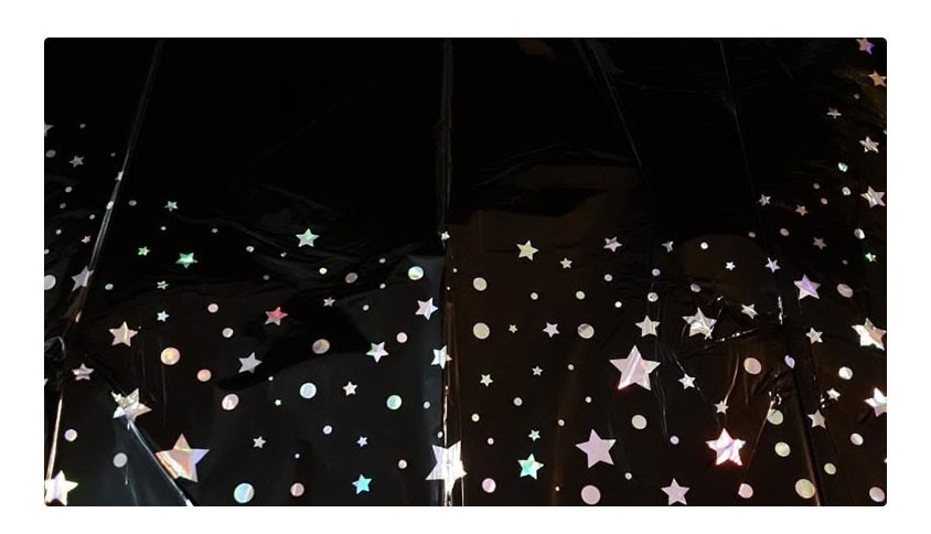 Mantel Metálico Para Decoración Rectangular Con Estrellas