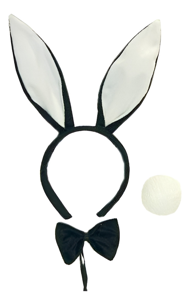Set Cintillo Con Orejas Conejo Mas Accesorios / Lazo / Cola - Imagen 5