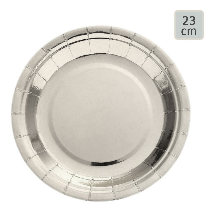 Pack 6 Uds Plato Grande Cartón / Diseño Color Metalizado - Imagen 11