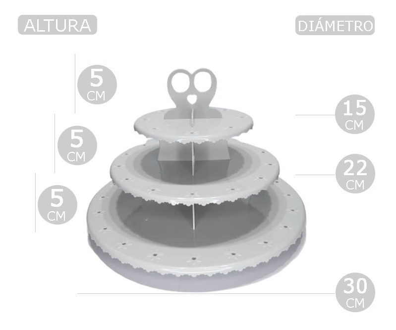 Base / Pedestal / Soporte Para Bombones 3 Niveles - Imagen 15