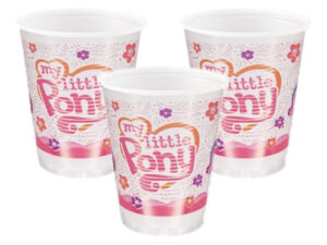 Pack 6 Uds Vaso De Plástico Con Diseño My Little Pony