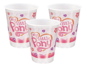 Pack 6 Uds Vaso De Plástico Con Diseño My Little Pony