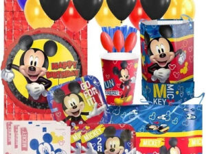 Set De Cumpleaños + Globos + Piñata Mickey Fun 6 Personas