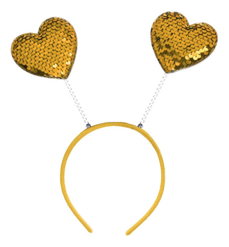 Cintillo Con Corazones / Diseño Lentejuelas / San Valentín - Imagen 3