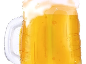 Globo Metálico Con Forma Vaso De Cerveza