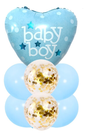 Set De Globos Decoración 7 Uds Forma Corazón Frase Baby