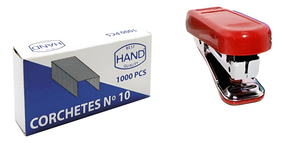 Mini Corchetera De 6cm + Corchetes / Grapadora De Bolso - Imagen 4