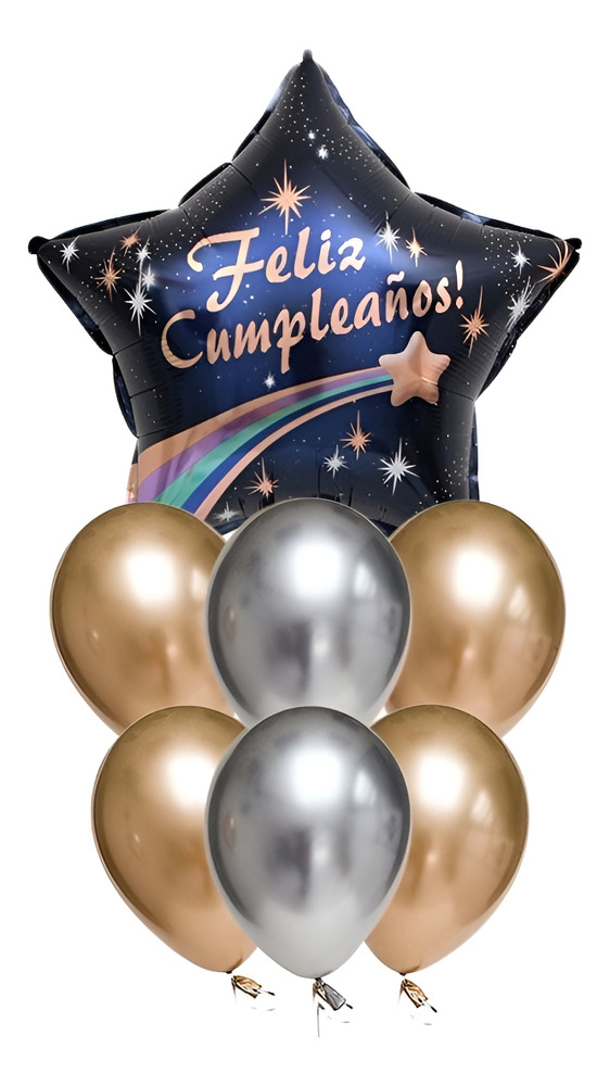 Set De Globos Decoración 7 Uds Especial Feliz Cumpleaños - Imagen 2