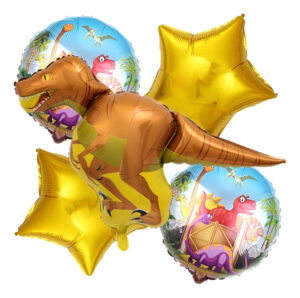 Set De Globos Decoración 5 Uds Dinosaurio Velociraptor