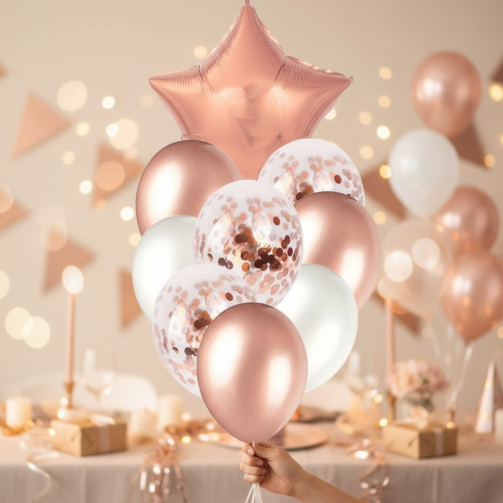 Set De Globos Decoración 9 Uds Estrella + Inflador - Imagen 19