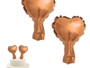 Pack 2 Uds Mini Globos Metálicos Para Decoraciones Corazón